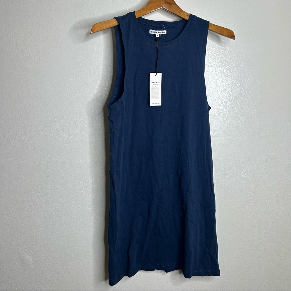 NWT Richer Poorer 100% Cotton Navy Blue Tank Dress Size Small